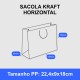 Sacola Kraft Personalizada PP 22,4x9x18cm