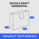 Sacola Kraft Personalizada P 32x11,5x24,5cm