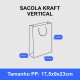 Sacola Kraft Personalizada VERTICAL PP 17,5x9x23cm
