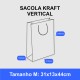 Sacola Kraft Personalizada VERTICAL M 31x13x44cm