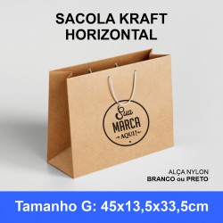 Sacola Kraft Personalizada G 45x13,5x33,5cm