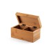 Caixa de chás em bambu personalizada 2 espaços