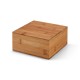 Caixa de chás em bambu personalizada 4 espaços