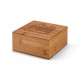 Caixa de chás em bambu personalizada 4 espaços