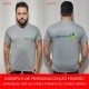 Camiseta Cinza Mescla Malha Poliviscose Personalizada