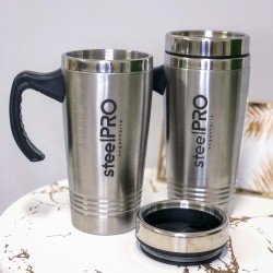 Caneca inox de café personalizada 450ml