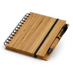 Caderno Ecológico 13,5x18cm Personalizado Capa em Bambu