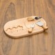 Kit Queijo 3 peças com tábua em madeira personalizado